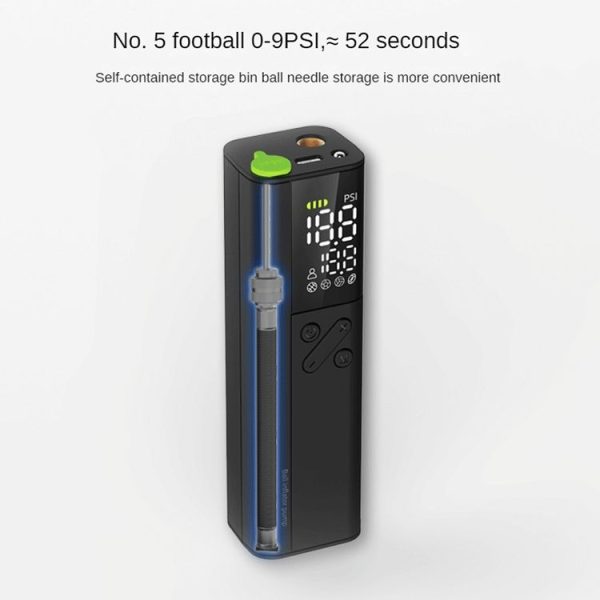 B7 Smart Electric Wireless Ball Air Pump With LED Display (Black) - Image 3