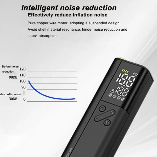 B7 Smart Electric Wireless Ball Air Pump With LED Display (Black) - Image 5