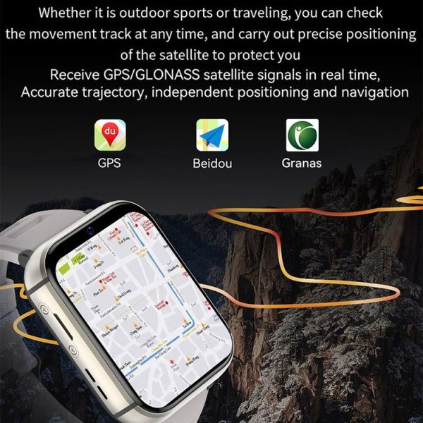 UNIWA DM66 4G Calling Smart Watch, 2GB+16GB, 1.99 inch IPS Screen Android 9.0 Support WiFi GPS (Black) - Image 14
