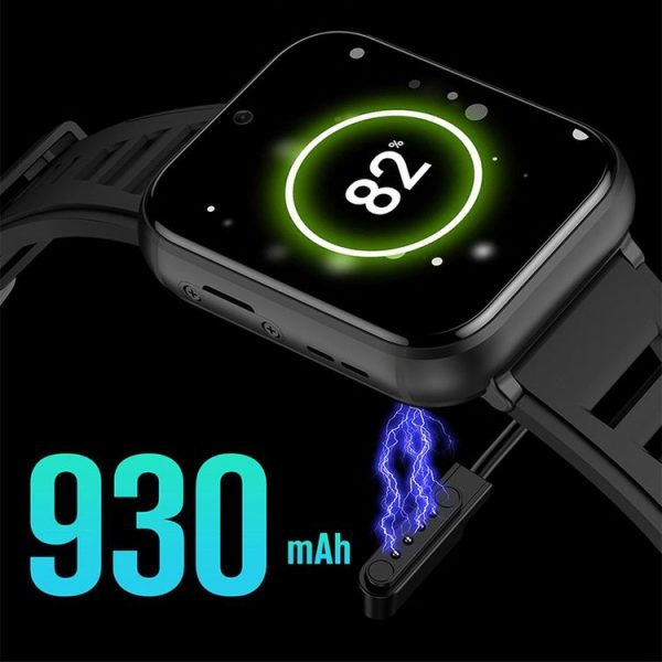 UNIWA DM66 4G Calling Smart Watch, 2GB+16GB, 1.99 inch IPS Screen Android 9.0 Support WiFi GPS (Black) - Image 15