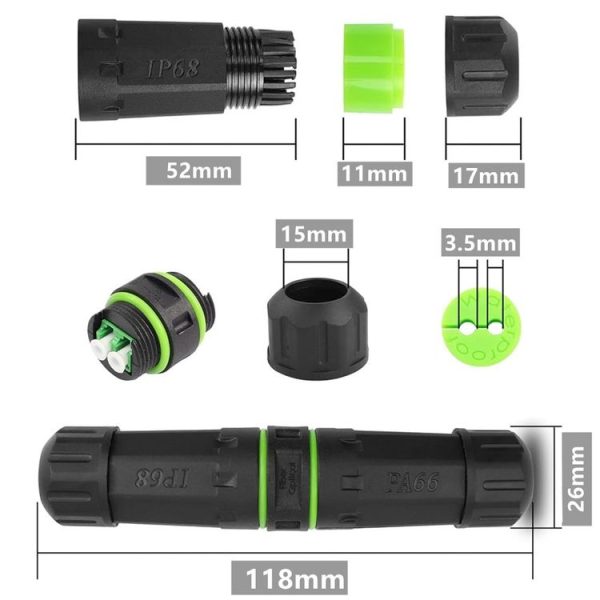 IP68 Waterproof LC Fiber Optical Coupler Adaptor - Image 3