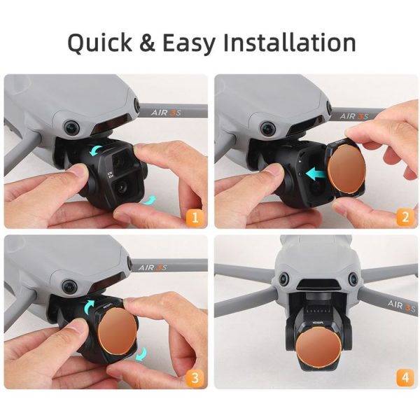 DJI Air 3S Sunnylife Camera Lens Filter, Filter: MCUV - Image 5