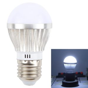 E27 3W 300 Lumens LED Ball Steep Light Bulb, Voltage: AC85-265V (Cold White Light)