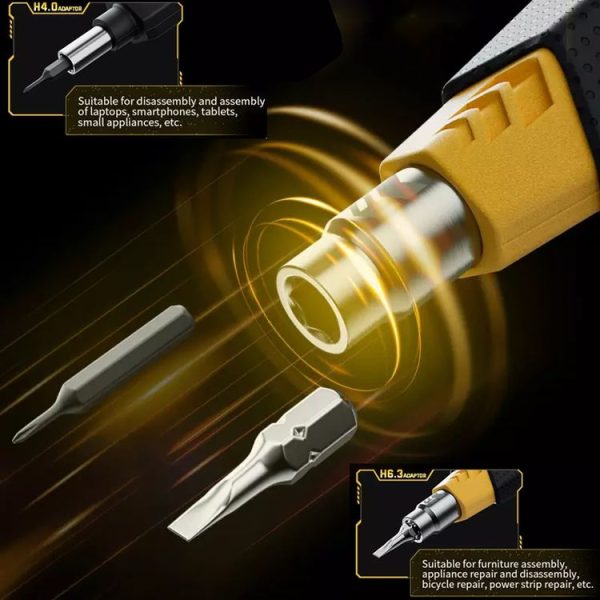 JAKEMY JM-8197 16 in 1 Manual Magnetic High Hardness Precision Screwdriver - Image 3