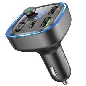 Borofone BC48 Broad Bluetooth 5.0 Car Wireless FM Transmitter (Black)
