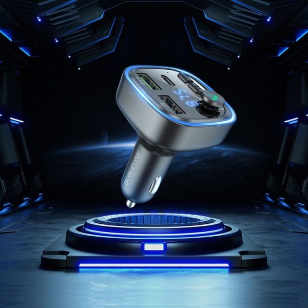 Borofone BC48 Broad Bluetooth 5.0 Car Wireless FM Transmitter (Black) - Image 5