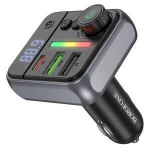 Borofone BC50 Ascenso PD20W & QC3.0 Car Bluetooth FM Transmitter (Black)