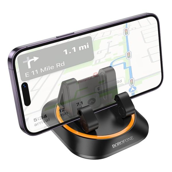 Borofone BH116 Vicktory 360 Degree Rotating Car Holder for Dashboard (Black) - Image 4