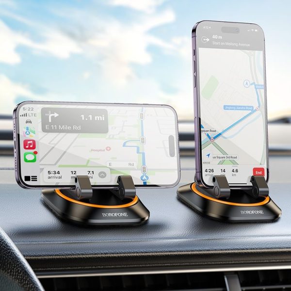 Borofone BH116 Vicktory 360 Degree Rotating Car Holder for Dashboard (Black) - Image 6