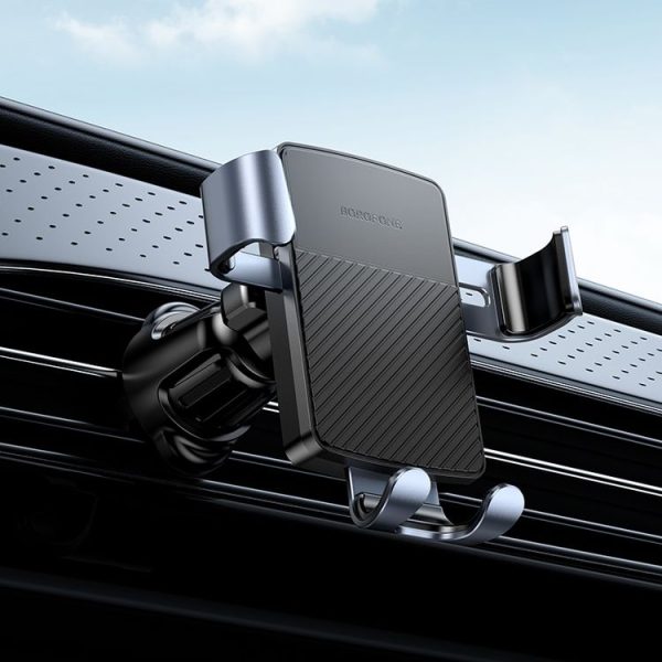 Borofone BH118 Refined Air Outlet Gravity Linkage Car Holder (Black Tarnish) - Image 4