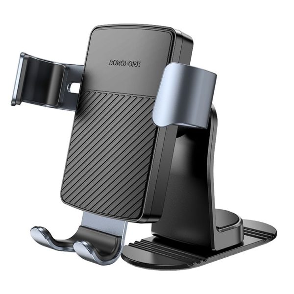 Borofone BH119 Refined Center Console Gravity Linkage Car Holder (Black Tarnish)