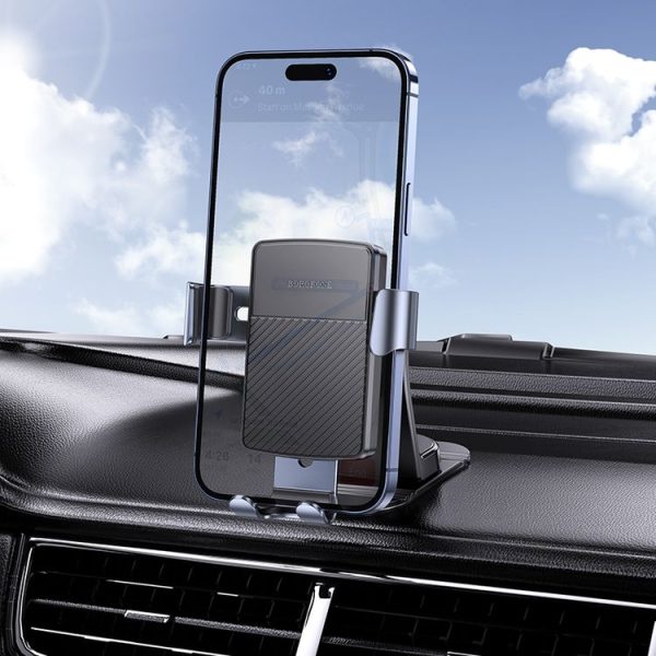 Borofone BH119 Refined Center Console Gravity Linkage Car Holder (Black Tarnish) - Image 5