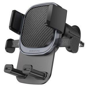 Borofone BH120 Delightful One-button Air Outlet Car Holder (Black Grey)