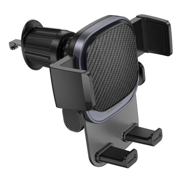 Borofone BH120 Delightful One-button Air Outlet Car Holder (Black Grey) - Image 2