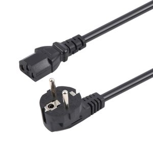 EU Plug Computer PC Power Cord 3 Pin Cable, Length: 1.5m (Black)
