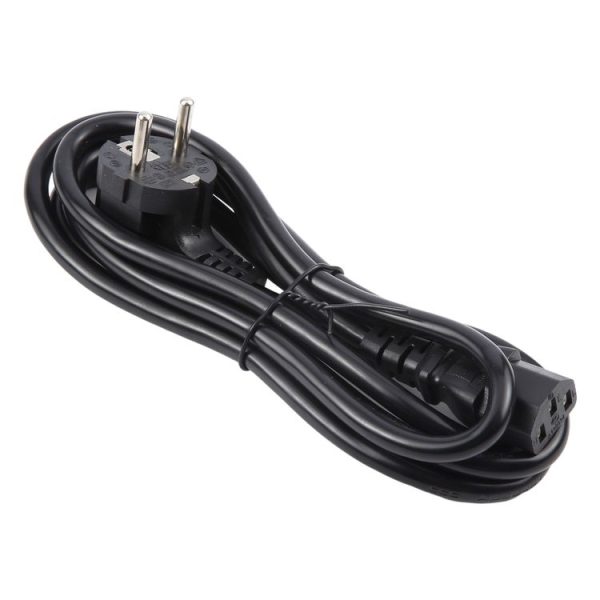 EU Plug Computer PC Power Cord 3 Pin Cable, Length: 1.5m (Black) - Image 2