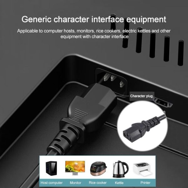 EU Plug Computer PC Power Cord 3 Pin Cable, Length: 1.5m (Black) - Image 9