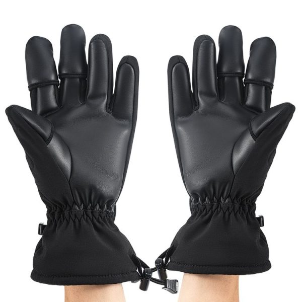 STARTRC Universal Drone Remote Control Photography Gloves Winter Warm Gloves, Size: L (Black)