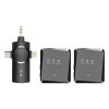 AP009 Wireless One to Two Lavalier Microphone with 3 in 1 Receiver (Black)