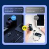 AP009 Wireless One to Two Lavalier Microphone with 3 in 1 Receiver (Black) - Image 6