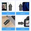 AP009 Wireless One to Two Lavalier Microphone with 3 in 1 Receiver (Black) - Image 7