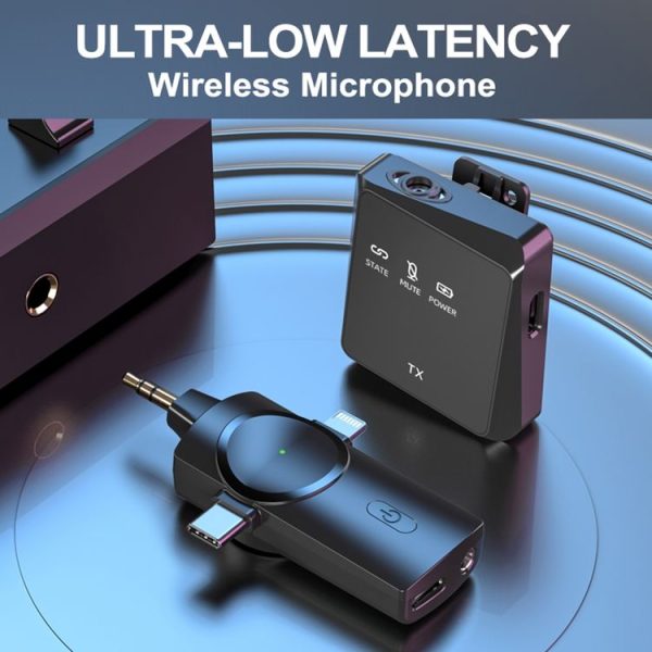 AP009 Wireless Lavalier Microphone with 3 in 1 Receiver (Black) - Image 4