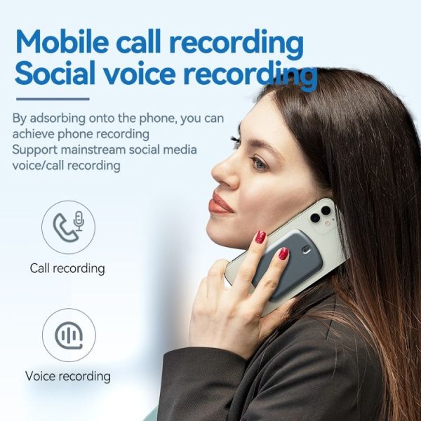 A1A Strong Magnetic Mobile Call Voice Recorder APP Recording Version, Memory: 8GB (Black) - Image 9