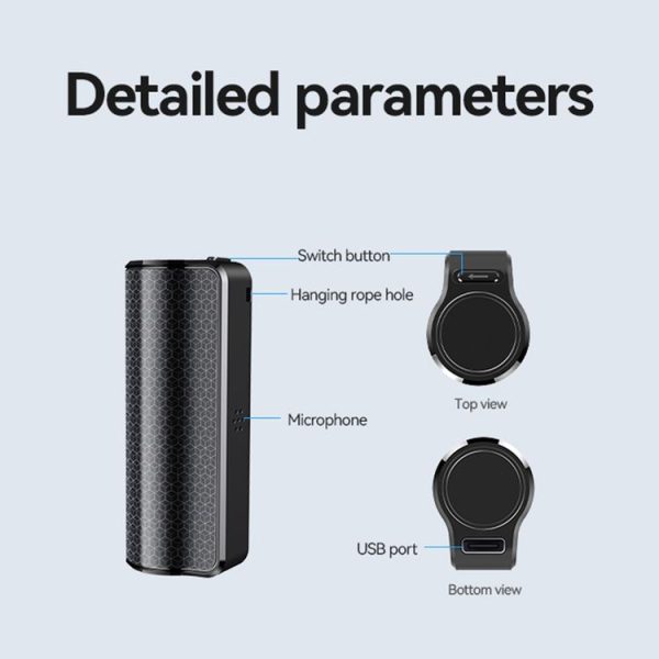 Q70A Magnetic Noise Reduction Voice Recording Pen Support APP Control, Memory: 8GB (Black) - Image 10