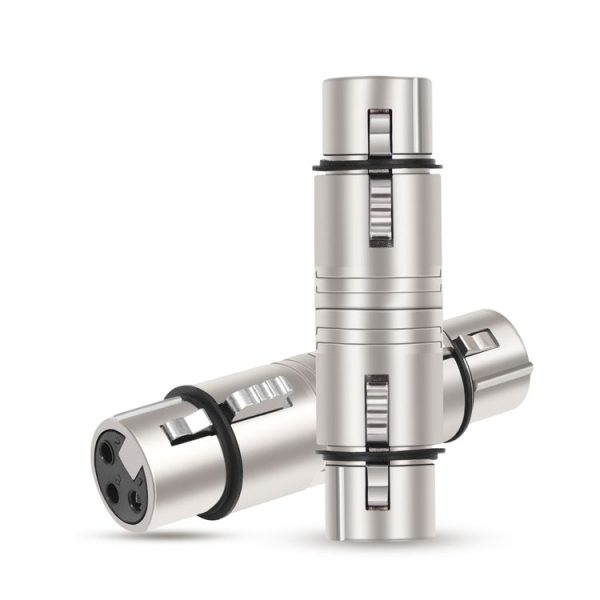 LZ1111 3Pin XLR Female to Female Adapter (Silver) - Image 2