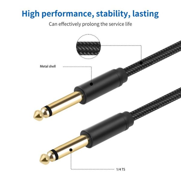 6.35mm 1 / 4 TRS Male to Male Electric Guitar Audio Cable, Length: 3m - Image 4
