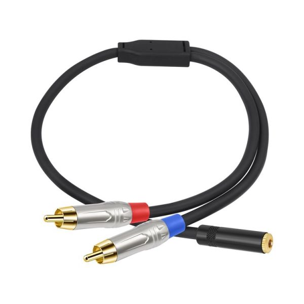 3.5mm 1 / 8 TRS Stereo Female to Dual RCA Male Y-type Audio Cable, Length: 50cm - Image 2