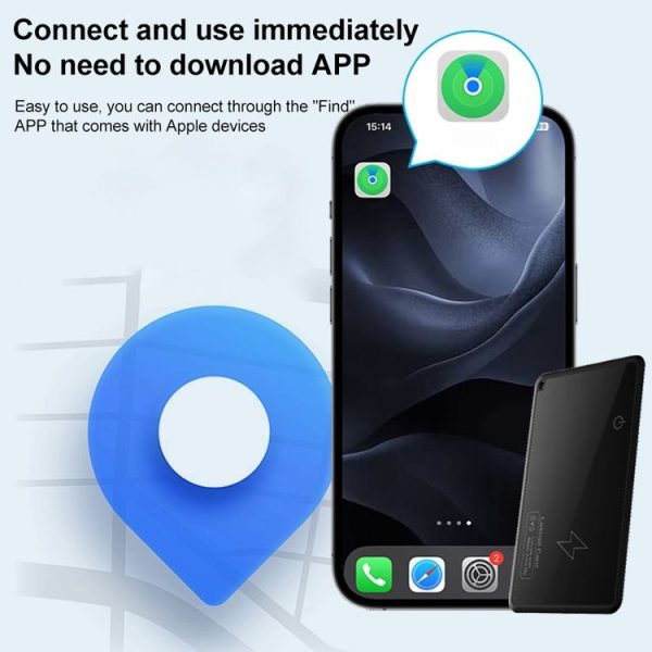 F5 Ultra-thin Card Type Location Tracker Anti-lost Device (Black) - Image 2