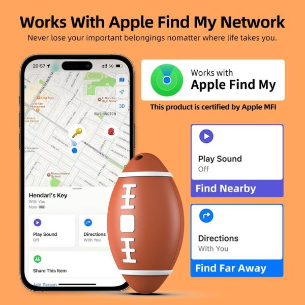 F6 Rugby Shape Global Location Tracker Anti-lost Device (Brown) - Image 2