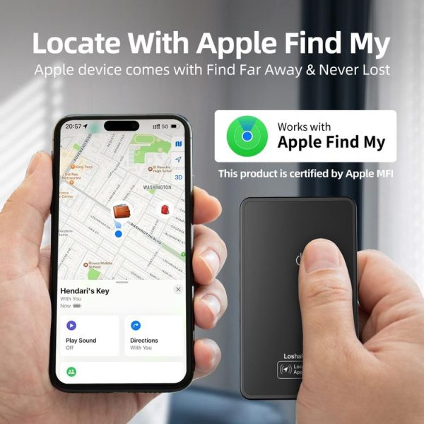 F9 Mirror Surface Ultra-thin Card Type Location Tracker Anti-lost Device (Black) - Image 4
