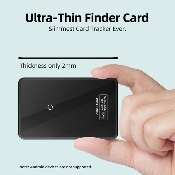 F9 Mirror Surface Ultra-thin Card Type Location Tracker Anti-lost Device (Black) - Image 6
