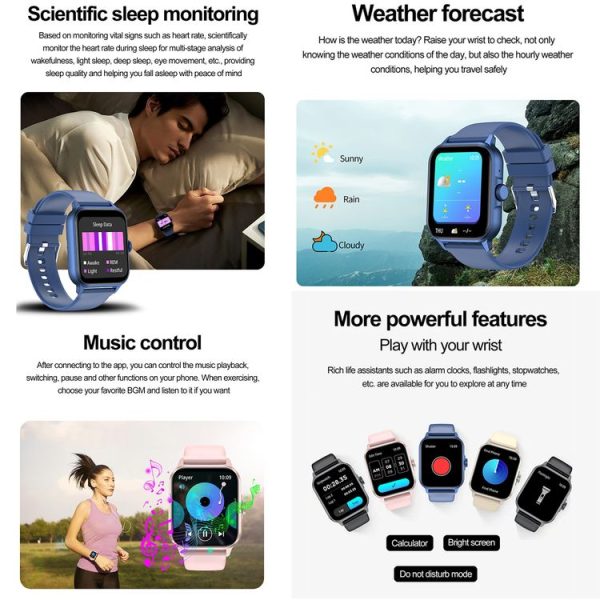 ZW36A 1.83 inch BT Call Smart Watch, Blood oxygen / Blood Pressure / Heart Rate (Pink) - Image 7