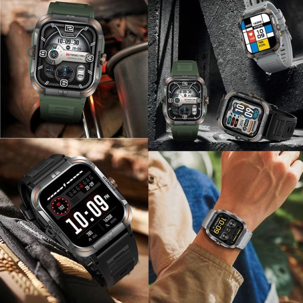 ZW69 1.97 inch AMOLED Outdoor Sports BT Call Smart Watch, Blood Oxygen / Heart Rate / Remote Photography / Sleep monitoring (Black) - Image 8