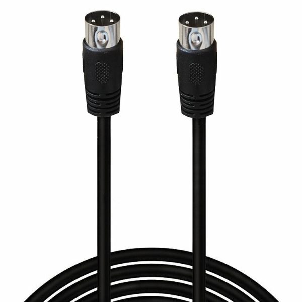 DIN Male to Male 3 Pin Signal Transmission for TV, DVD Player Adapter Cable, Length: 0.5m (Black) - Image 2