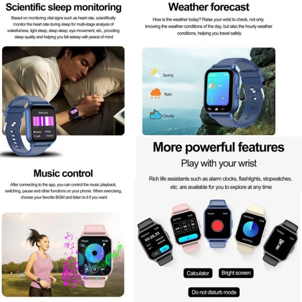 ZW36 1.83 inch BT Call Smart Watch, Blood oxygen / Blood Pressure / Heart Rate (Pink) - Image 8