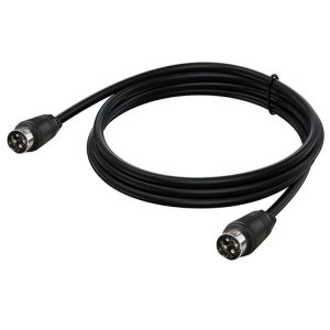 MD DIN 4 Pin Male to Male AC / DC Power Audio Adapter Cable, Length: 0.5m (Black)