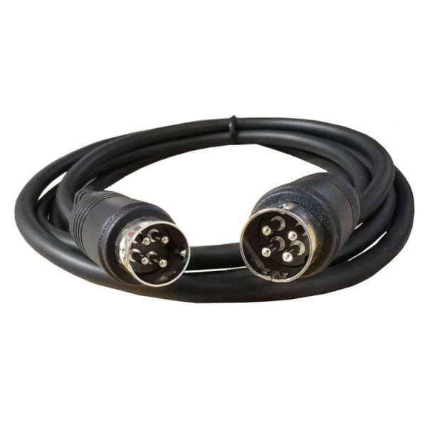 MD DIN 4 Pin Male to Male AC / DC Power Audio Adapter Cable, Length: 0.5m (Black) - Image 2