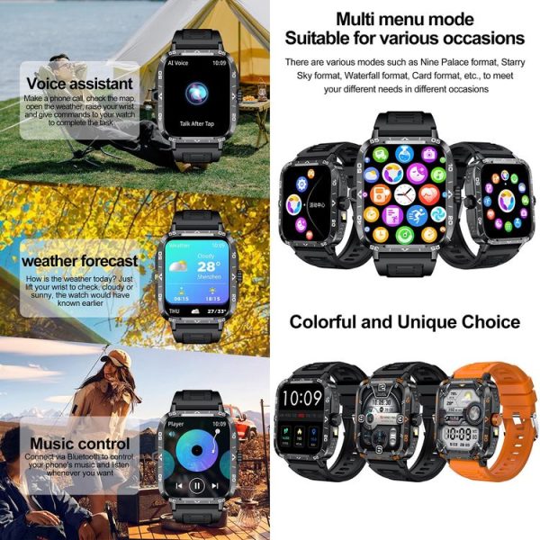 ZW59 1.95 inch BT Call Sports Smart Watch, Blood Oxygen / Heart Rate / Remote Photography (Black) - Image 10