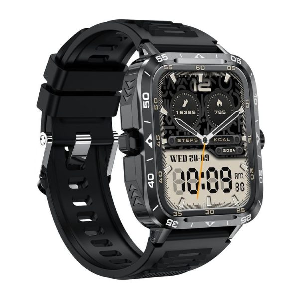 ZW59 1.95 inch BT Call Sports Smart Watch, Blood Oxygen / Heart Rate / Remote Photography (Black) - Image 2