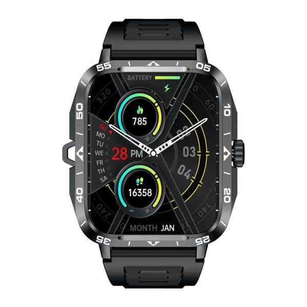 ZW59 1.95 inch BT Call Sports Smart Watch, Blood Oxygen / Heart Rate / Remote Photography (Black) - Image 3
