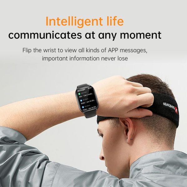 KT73S 1.85 inch Square Screen BT Call Smart Watch, Heart Rate / Blood Pressure / Blood Oxygen / Female Health / Sleep Monitoring (Black) - Image 11