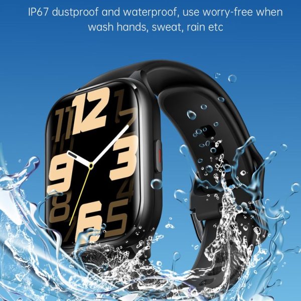KT73S 1.85 inch Square Screen BT Call Smart Watch, Heart Rate / Blood Pressure / Blood Oxygen / Female Health / Sleep Monitoring (Black) - Image 12