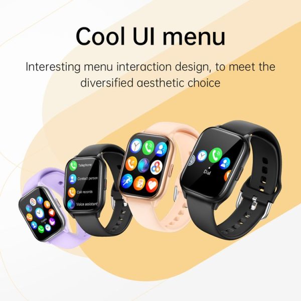 KT73S 1.85 inch Square Screen BT Call Smart Watch, Heart Rate / Blood Pressure / Blood Oxygen / Female Health / Sleep Monitoring (Black) - Image 13