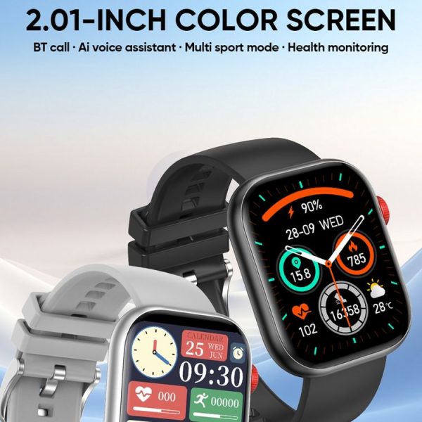 LC88 2 inch Square Screen BT Call Smart Watch, Heart Rate / Blood Pressure / Blood Oxygen / Sleep Monitoring (Black) - Image 3
