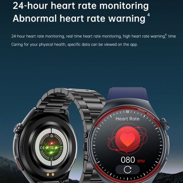T82 1.43 inch Round Screen BT Call Smart Watch, Heart Rate / Blood Pressure / Blood Oxygen / Sleep / Blood Sugar / HRV / Metope / SOS, Strap: Silicone Black - Image 10