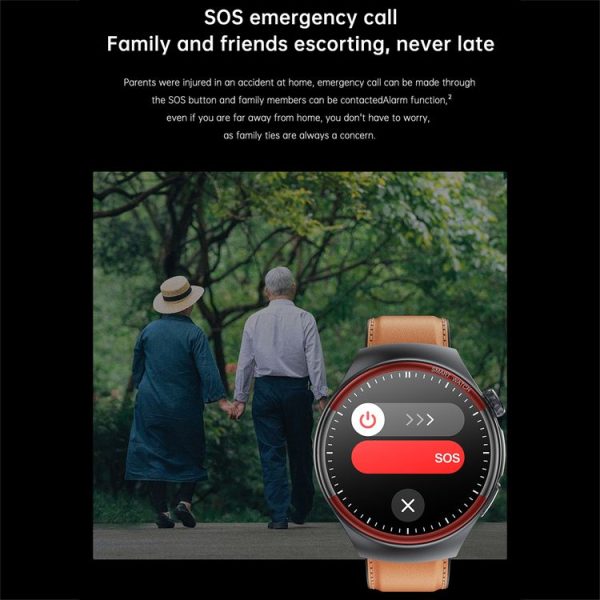 T82 1.43 inch Round Screen BT Call Smart Watch, Heart Rate / Blood Pressure / Blood Oxygen / Sleep / Blood Sugar / HRV / Metope / SOS, Strap: Silicone Black - Image 14